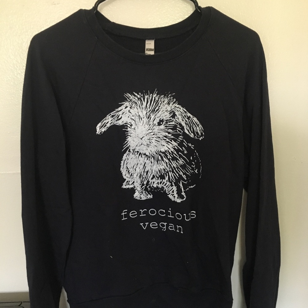 Soft and cozy “ferocious vegan” sweatshirt